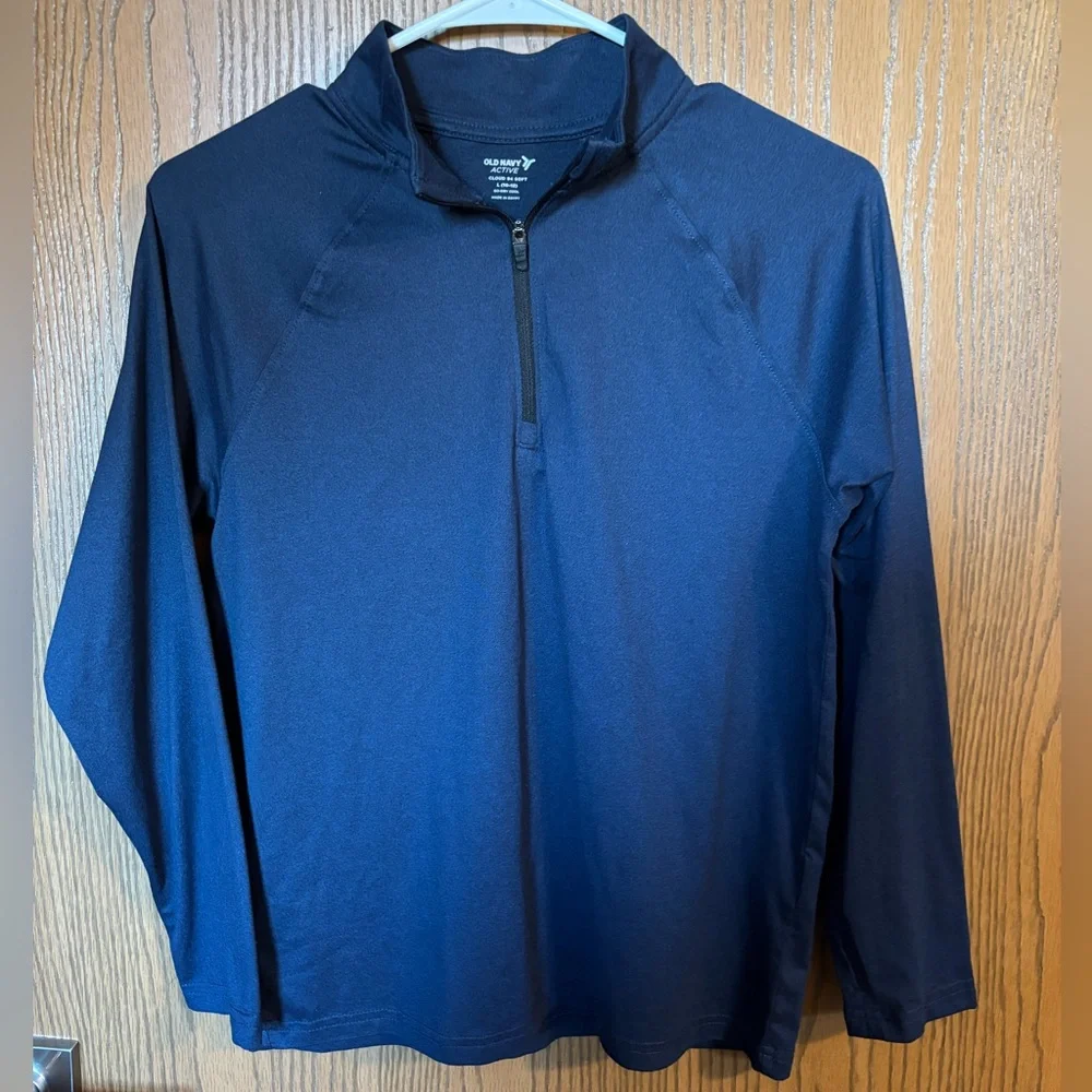 Old Navy Active Navy Blue Lightweight Quarter Zip Shirt
